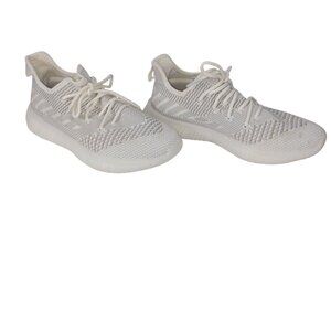 AVIA Women's Sz 9W White Mixed Knit Lace-Up Athletic Sneakers Lite Weight Shoes